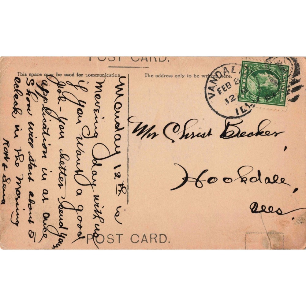 Vintage 1910 Help Wanted Male Postcard Roth & Langley Woman Tying Shoe Humorous - Picture 2 of 2
